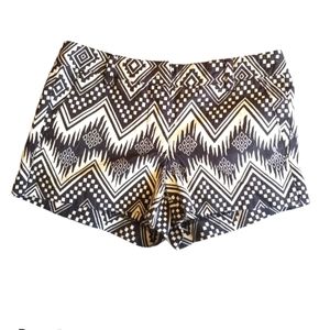 J. Crew black diamond ikat shorts